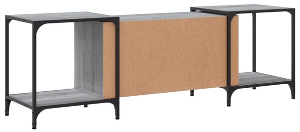 Szürke sonoma színű szerelt fa TV-szekrény 153 x 37 x 50 cm