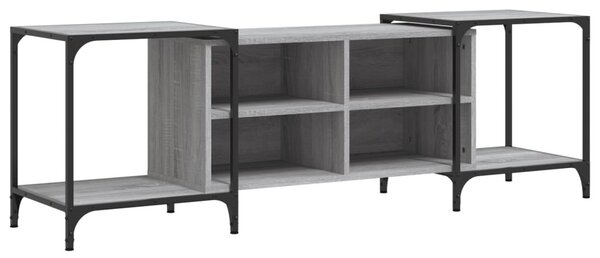 Szürke sonoma színű szerelt fa TV-szekrény 153 x 37 x 50 cm