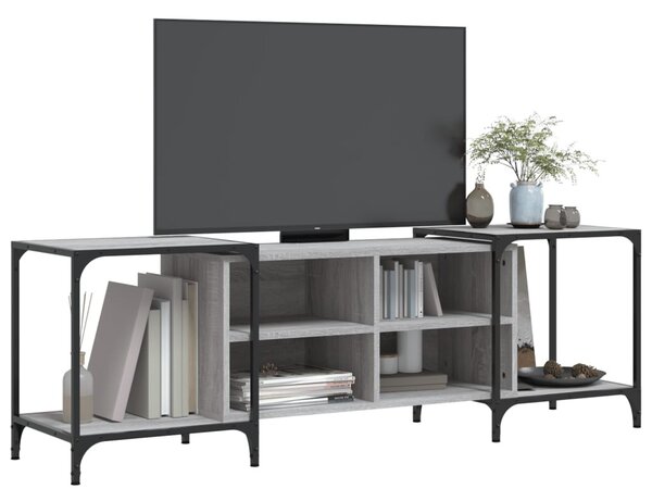 Szürke sonoma színű szerelt fa TV-szekrény 153 x 37 x 50 cm