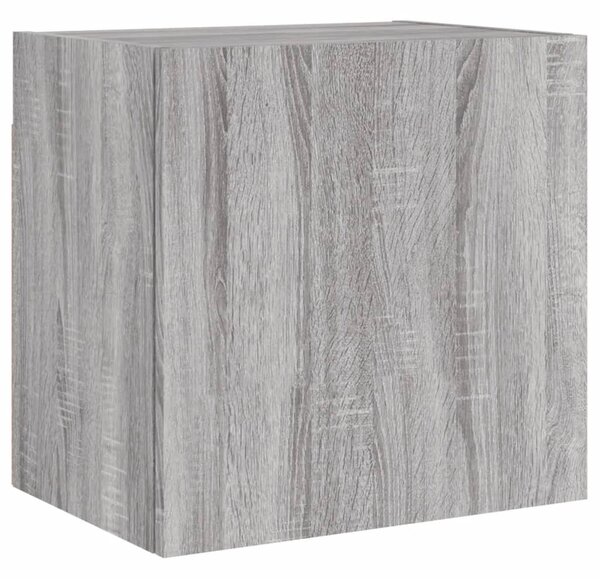 2 db szürke sonoma szerelt fa fali TV-szekrény 40,5x30x40 cm