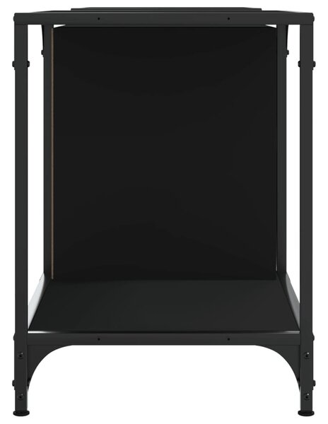 Fekete szerelt fa TV-szekrény 153 x 37 x 50 cm