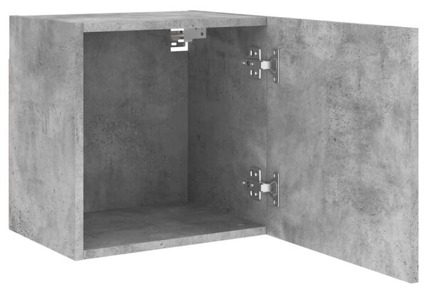Betonszürke szerelt fa fali TV-szekrény 40,5 x 30 x 40 cm