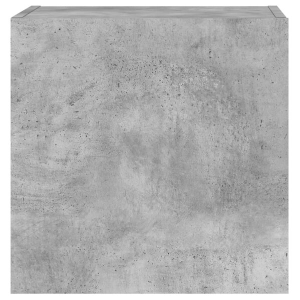 Betonszürke szerelt fa fali TV-szekrény 40,5 x 30 x 40 cm