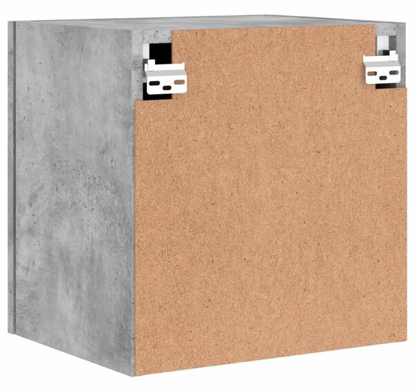 Betonszürke szerelt fa fali TV-szekrény 40,5 x 30 x 40 cm