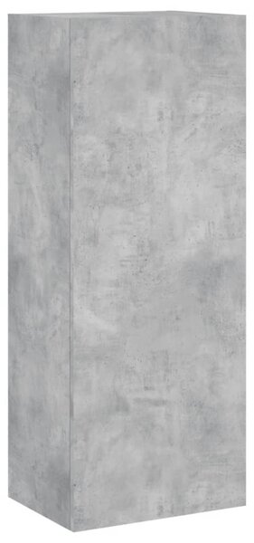 Betonszürke szerelt fa fali TV-szekrény 40,5 x 30 x 102 cm