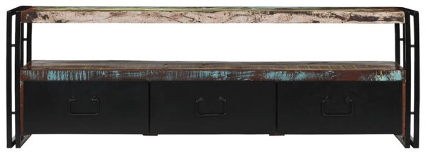 Tömör újrahasznosított fa TV-szekrény 120 x 30 x 40 cm