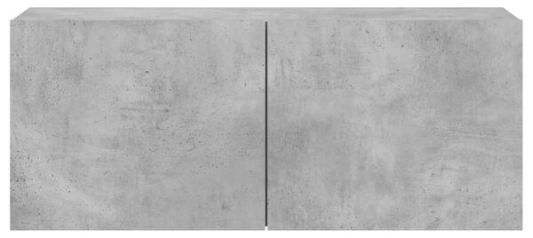 Betonszürke falra szerelhető TV-szekrény 100 x 30 x 41 cm