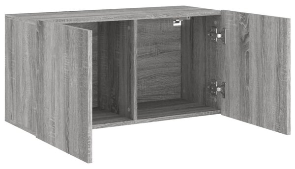 Szürke sonoma színű falra szerelhető TV-szekrény 80 x 30 x 41cm