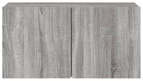 Szürke sonoma színű falra szerelhető TV-szekrény 80 x 30 x 41cm