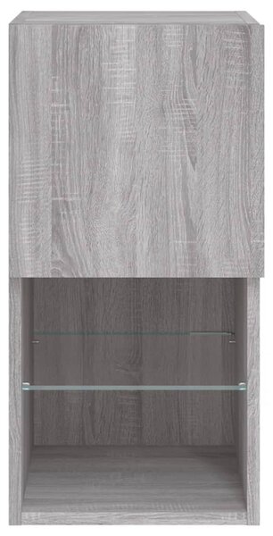 Szürke sonoma TV-szekrény LED-lámpákkal 30,5 x 30 x 60 cm