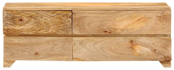 Tömör mangófa TV-szekrény 110 x 30 x 40 cm