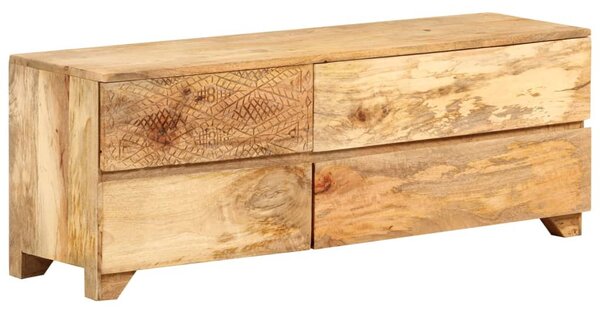 Tömör mangófa TV-szekrény 110 x 30 x 40 cm