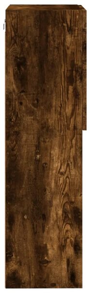 Füstös tölgy színű TV-szekrény LED lámpákkal 40,5 x 30 x 102 cm