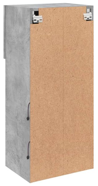 Betonszürke TV-szekrény LED lámpákkal 40,5x30x90 cm