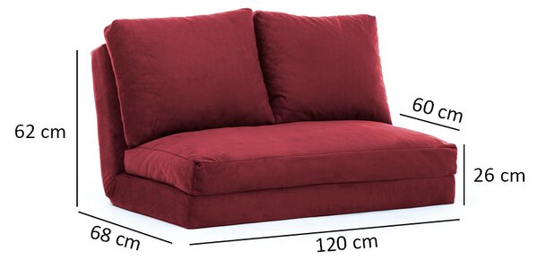 Kanapé futon Tilda (gesztenye)
