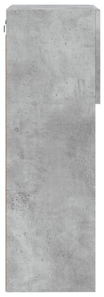 Betonszürke TV-szekrény LED lámpákkal 40,5x30x90 cm