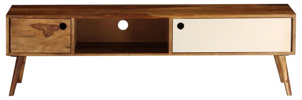 Tömör akácfából TV-szekrény 140 x 30 x 40 cm