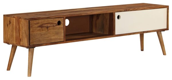 Tömör akácfából TV-szekrény 140 x 30 x 40 cm