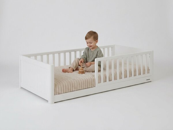 SMOOTH Monty Bed fa montessori gyerekágy 80x160 - fehér