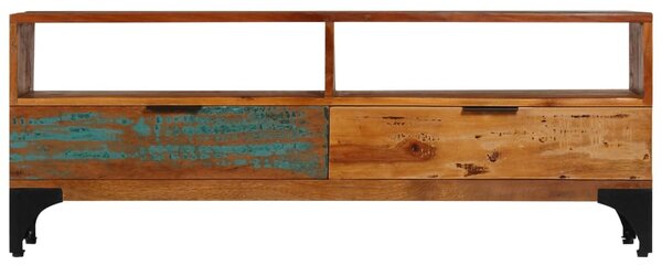 Tömör újrahasznosított fa TV-szekrény 118 x 35 x 45 cm