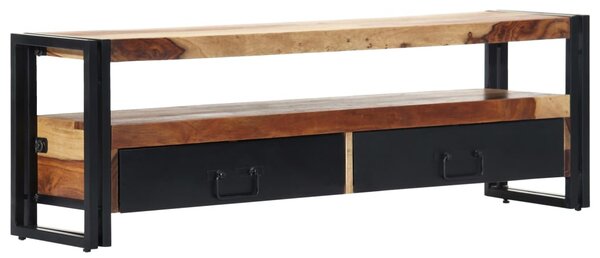 Tömör akácfából TV-szekrény 120 x 30 x 40 cm
