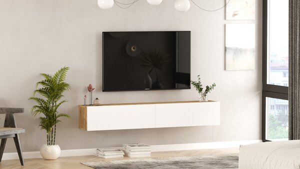 TV asztal/szekrény Freddie 8 (atlantic fenyő + fehér)