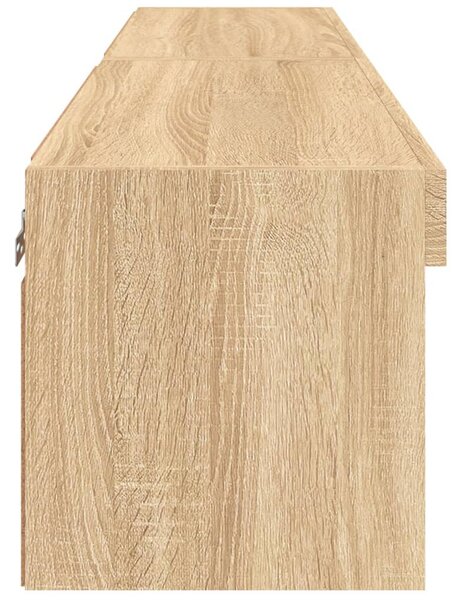 2 db sonoma tölgy színű TV-szekrény LED-ekkel 60x30x30 cm