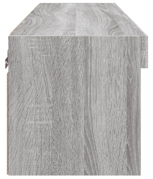 Szürke sonoma színű TV-szekrény LED-világítással 80x30x30 cm