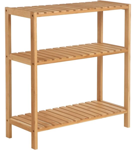 Bambusz polc fürdőszobába, konyhába, 3 szintes 59x26x66cm