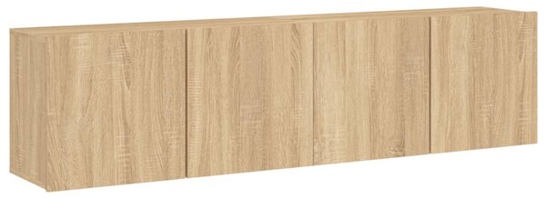 2 db sonoma tölgy színű fali TV-szekrény 80 x 30 x 41 cm