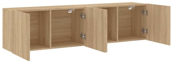 2 db sonoma tölgy színű fali TV-szekrény 80 x 30 x 41 cm