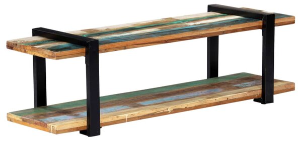 Tömör újrahasznosított fa TV szekrény 130 x 40 x 40 cm
