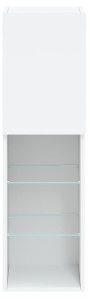Fehér TV-szekrény LED-lámpákkal 30,5 x 30 x 102 cm
