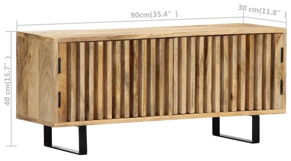 Tömör mangófa TV-szekrény 90 x 30 x 40 cm