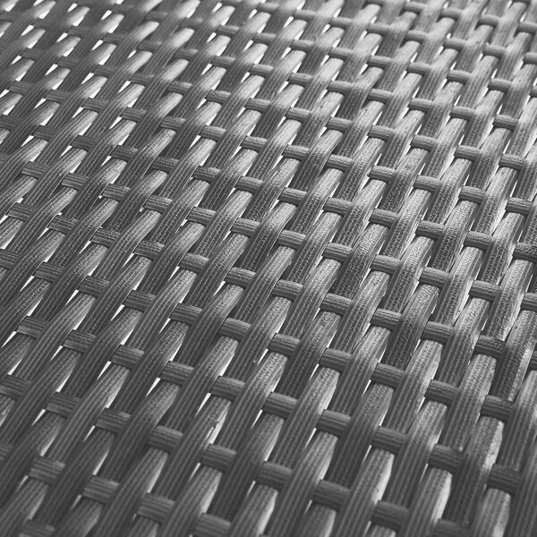 SONGMICS kerti napozóágy vastag párnával és támlával, PE rattan és fém, maximális teherbírás 150 kg, 195x65x40 cm, fekete és szürke