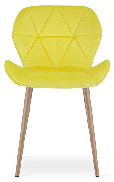 Étkezőszék MANGO VELVET, sárga
