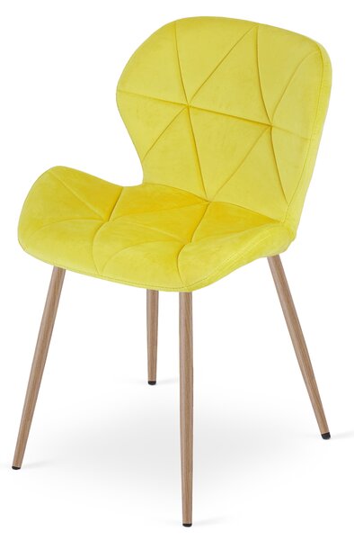 Étkezőszék MANGO VELVET, sárga