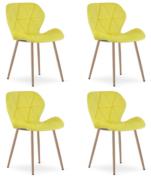 Étkezőszék MANGO VELVET, sárga