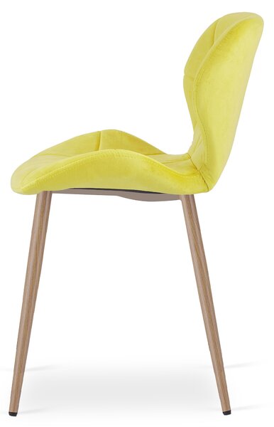 Étkezőszék MANGO VELVET, sárga
