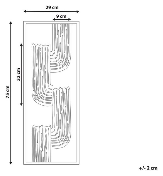 Fali Dekoráció THULIUM Fém 75 cm Arany