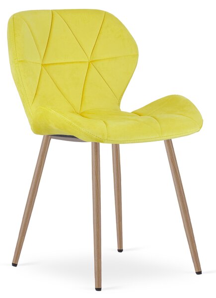 Étkezőszék MANGO VELVET, sárga