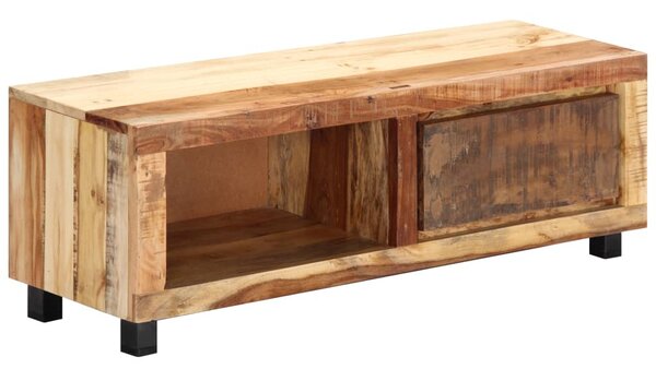 Tömör újrahasznosított fa TV-szekrény 100 x 30 x 33 cm