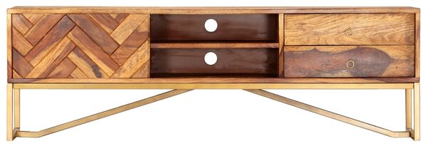 Tömör akácfából TV-szekrény 140 x 30 x 45 cm
