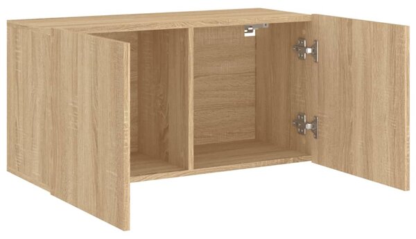 Sonoma tölgy színű falra szerelhető TV-szekrény 80 x 30 x 41 cm