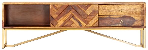Tömör akácfából TV-szekrény 140 x 30 x 45 cm