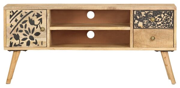 Tömör mangófa TV-szekrény 100 x 30 x 45 cm