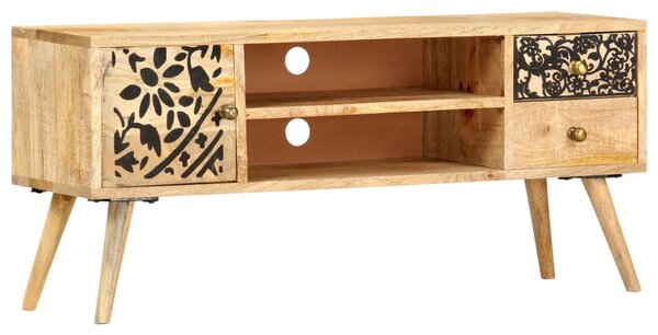 Tömör mangófa TV-szekrény 100 x 30 x 45 cm
