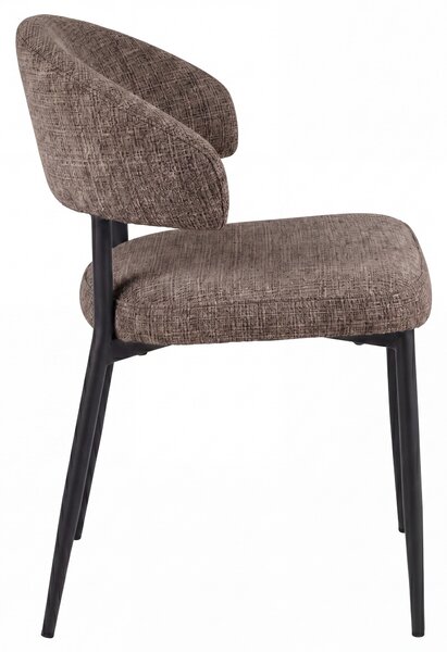 MAZZONI EXPORT IRIS Tompa Barna (Juto 24 szövet) / fekete lábak - MODERN KÁRPITOZOTT SZÉK BOHO STÍLUSÚ NAPPALIBA/ÉTKEZŐBE
