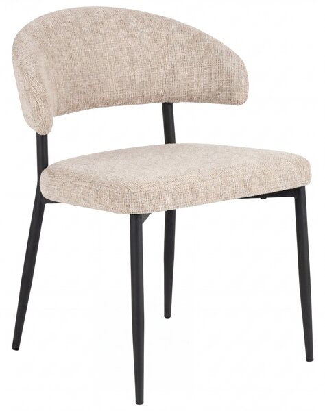 MAZZONI EXPORT IRIS Bézs (Juto 4 szövet) / fekete lábak - MODERN KÁRPITOZOTT SZÉK BOHO STÍLUSÚ NAPPALIBA/ÉTKEZŐBE