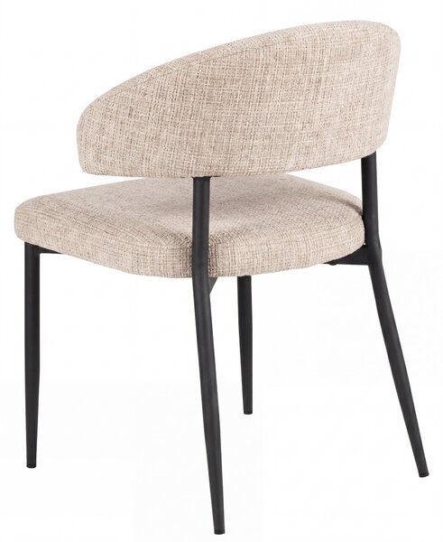 MAZZONI EXPORT IRIS Bézs (Juto 4 szövet) / fekete lábak - MODERN KÁRPITOZOTT SZÉK BOHO STÍLUSÚ NAPPALIBA/ÉTKEZŐBE